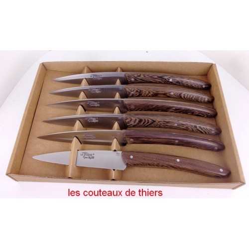 Coffret 6 couteaux Le THIERS®, "campagne",manche en bois de wenge LES COFFRETS Coffret 6 couteaux Le THIERS®, "campagne",manche en bois de wenge LES COFFRETS