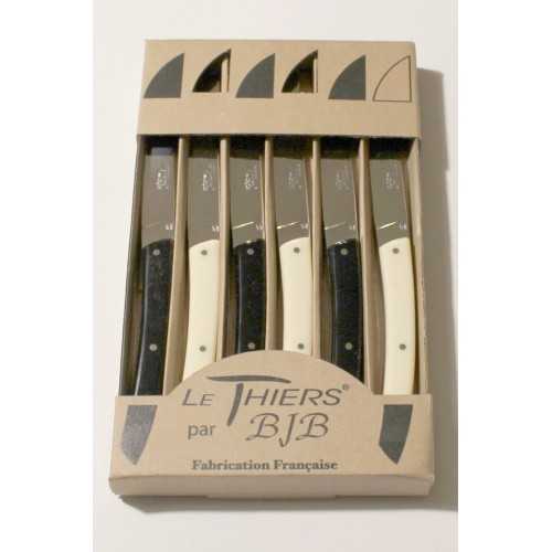 Coffret 6 couteaux de table Le THIERS® , resine NOIR UNI IVOIRE LES COFFRETS Coffret 6 couteaux de table Le THIERS® , resine NOIR UNI IVOIRE LES COFFRETS