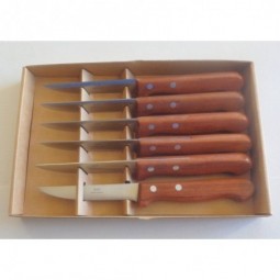 Coffret de 6 couteaux à viande manche palissandre COUTEAUX DE TABLE