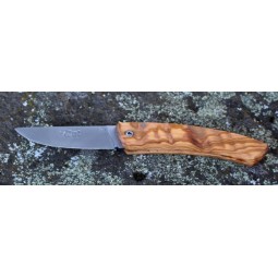 Couteau pliant Le THIERS® 11 cms Piémontais manche en bois d' Olivier COUTEAUX DE POCHE PLIANTS