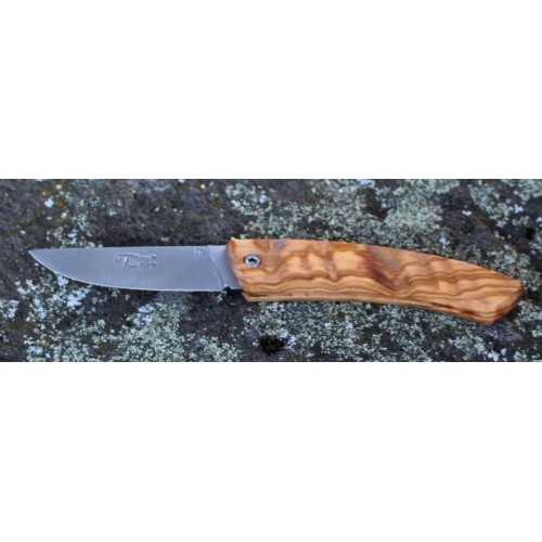 Couteau pliant Le THIERS® 11 cms Piémontais manche en bois d' Olivier COUTEAUX DE POCHE PLIANTS