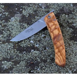 Couteau pliant Le THIERS® 11 cms Piémontais manche en bois d' Olivier COUTEAUX DE POCHE PLIANTS