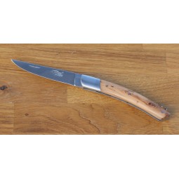 Couteau Le THIERS® pliant 12 cms tire-bouchons, manche en bois de genevrier COUTEAUX DE POCHE PLIANTS