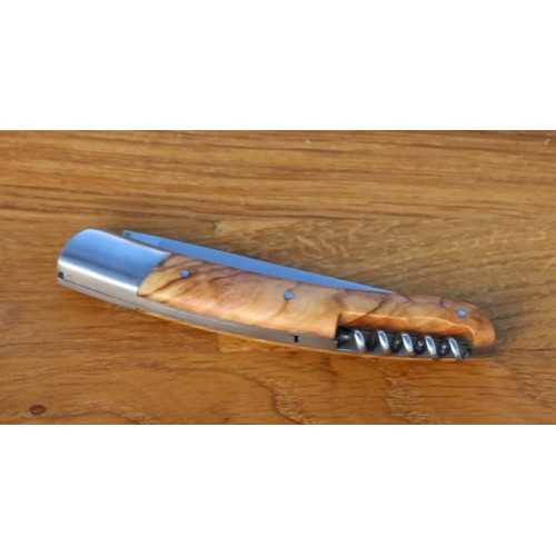 Couteau Pliant Le Thiers 12 Cm - Manche En Bois De Genévrier, Inox, Fabrication Française
