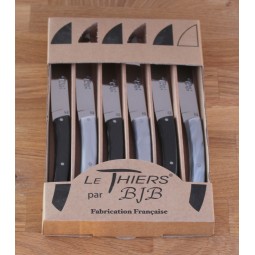 Coffret 6 couteaux de table Le THIERS® , resine, 3 gris 3 noir LES COFFRETS