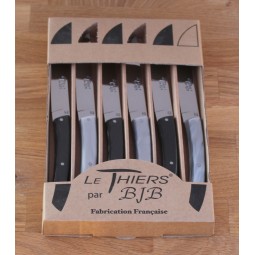 Coffret 6 couteaux de table Le THIERS® , resine, 3 gris 3 noir LES COFFRETS