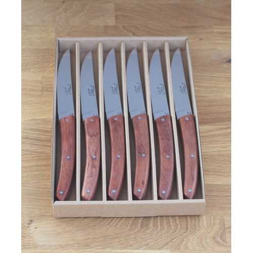 Coffret 6 couteaux de table Le THIERS®, manche en bois de palissandre LES COFFRETS