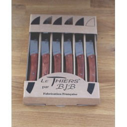 Coffret 6 couteaux de table Le THIERS®, manche en bois de palissandre LES COFFRETS