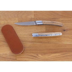 Couteau Le THIERS® pliant 12 cms , manche en bois de Chene  ressort guilloché mains LES COUTEAUX DE POCHE PLIANTS GUILLOCHES ...